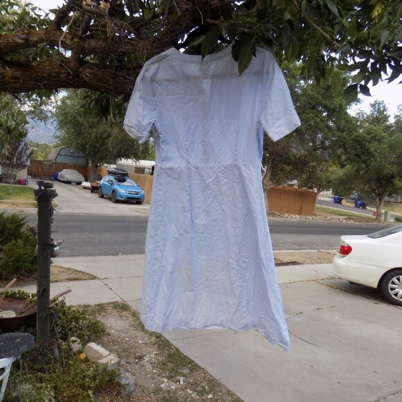 MERON AGE BLUE WHITE STRIPPED DRESS Sz 6 - Picture 8 of 15